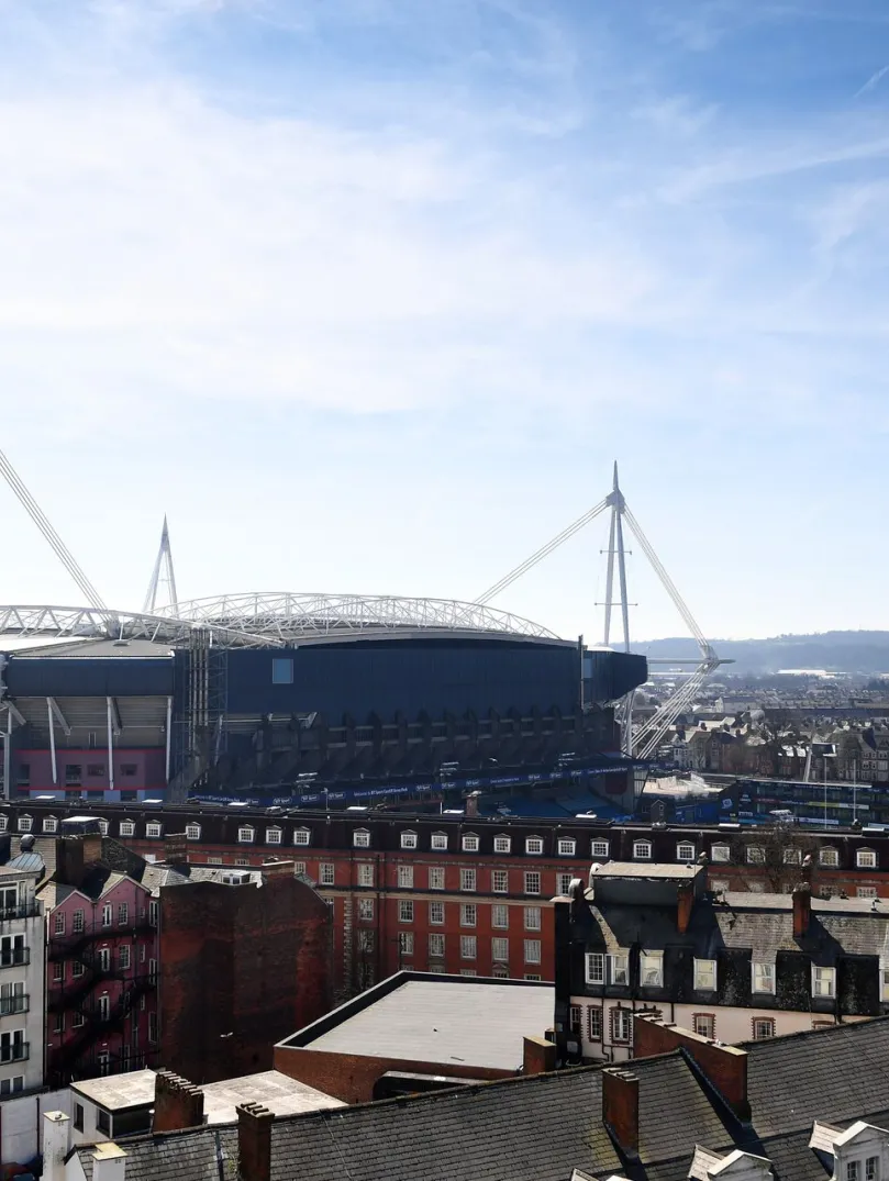 Vue aérienne du Principality Stadium.