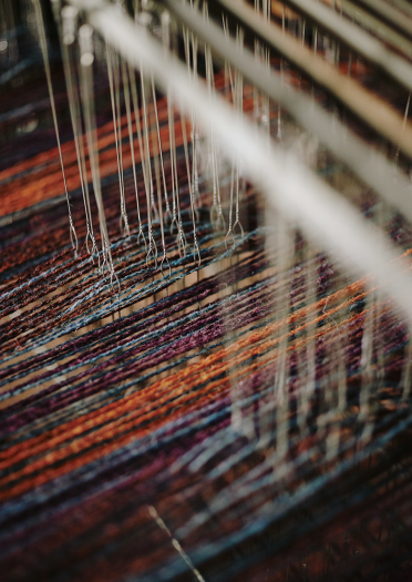 Close up of machine at Melin Tregwynt