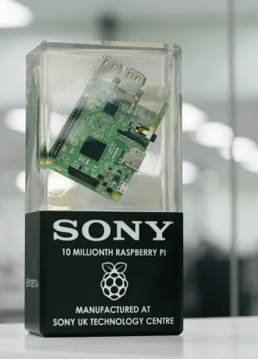 The Raspberry Pi chip in a Sony case.