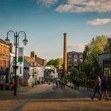 A scenic view of Wrexham city centre