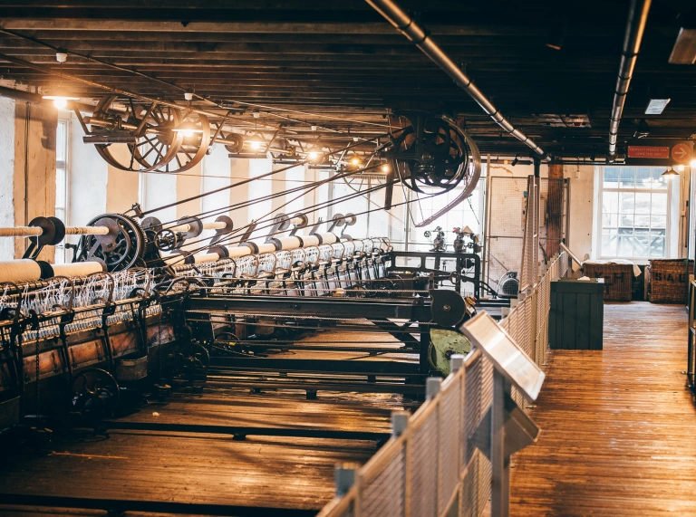 Machinery at the wool museum.