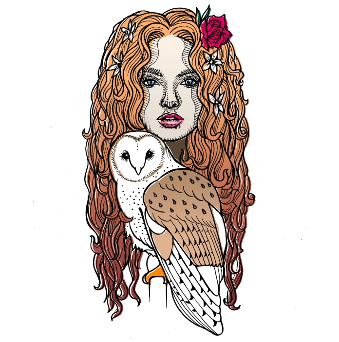 The flower maiden Blodeuwedd