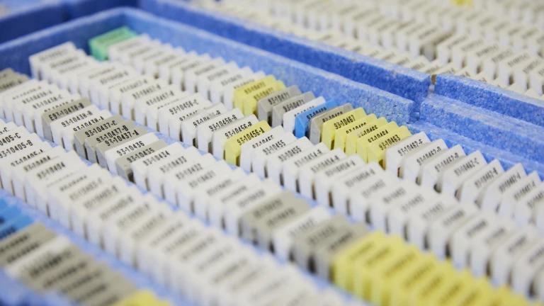 Close up of product work in a laboratory