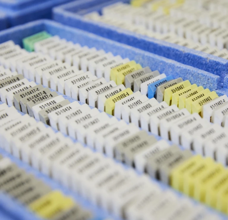 Close up of product work in a laboratory