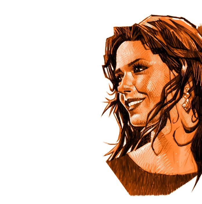 Illustrated sketch image of a woman's face