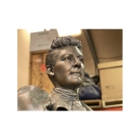 A bronze statue of Martha Hughes Cannon