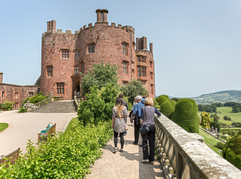 People walking in the garden, Powis Castle