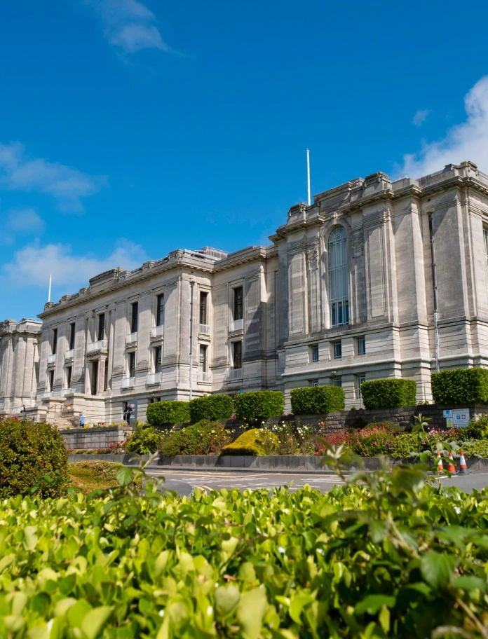 exterior of library.