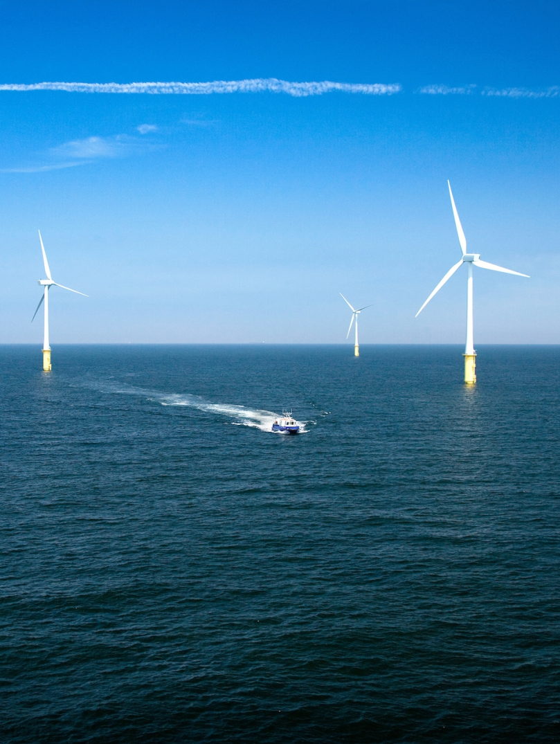 Luftaufnahme der North Hoyle Windfarm, Prestatyn