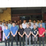 Row of students and teachers