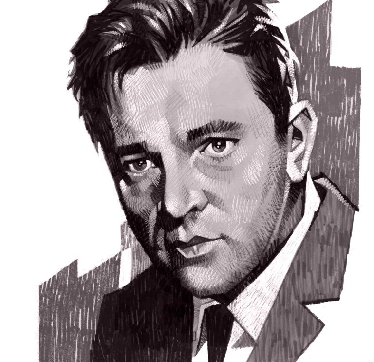 An illustration of Richard Burton
