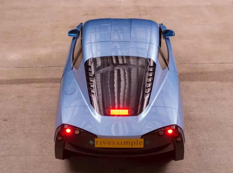 rear view of Riversimple Rasa car