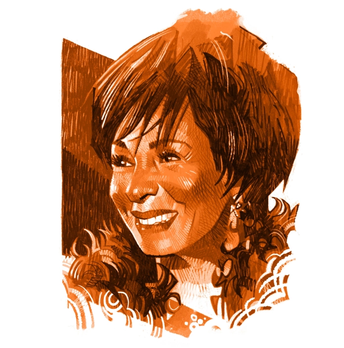 Illustrated sketch image of a woman's face