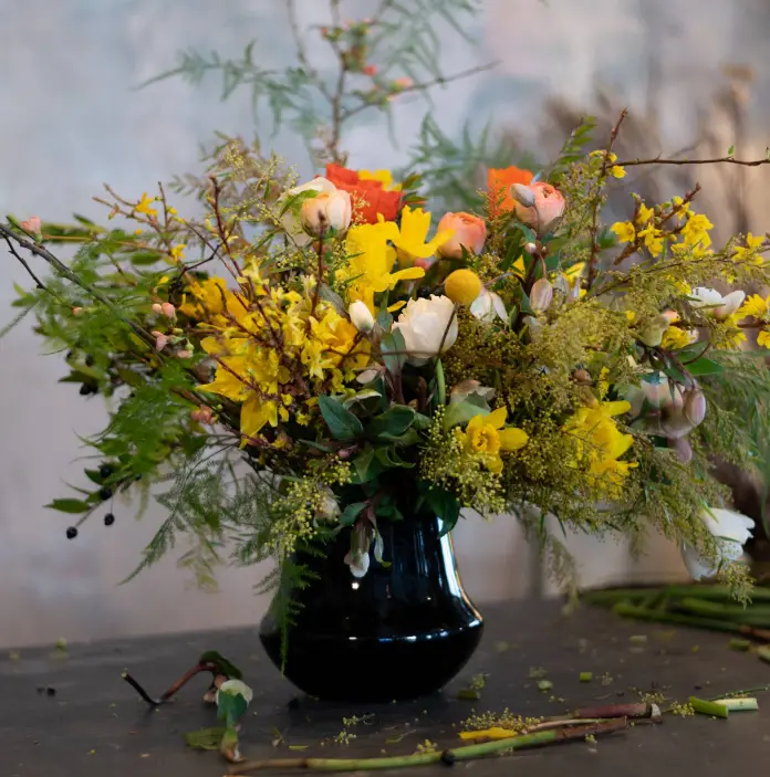 A vase full of beautiful flowers 