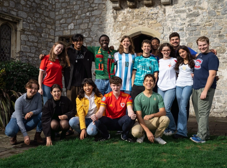 A group of international students