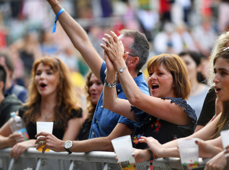 Crowd enjoying a performance at the National Eisteddfod