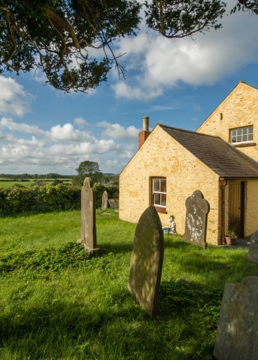 chapel and graveyard.