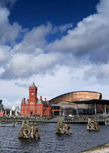 waterfront scenery with buildings in the background