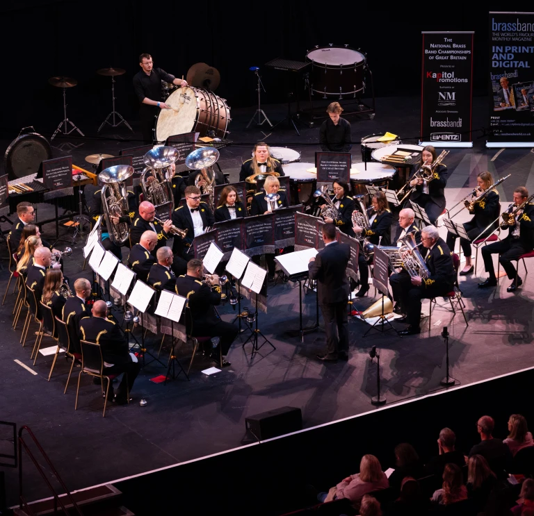 A group of people playing instruments