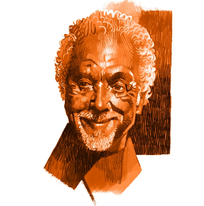 Illustrated sketch image of a man's face