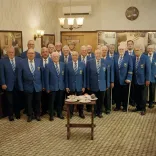 Pontypridd Male Voice Choir standing in a group.