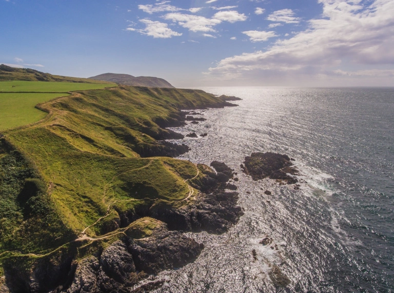 A beautiful rocky coastal mountain scene