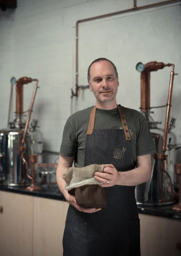 Danny Cameron, Dyfi Distillery- gin production
